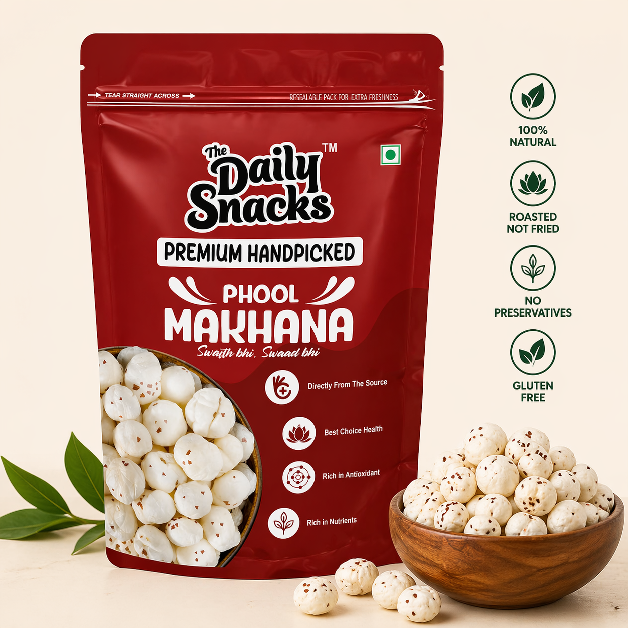 The Daily Snacks Makhana – Premium Handpicked
