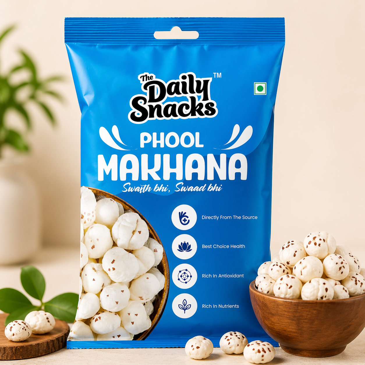 The Daily Snacks Makhana – Classic Raw